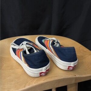 VANS Authentic Sf Retro Stripes Canvas Ultracush Womens 7 Skate Shoes